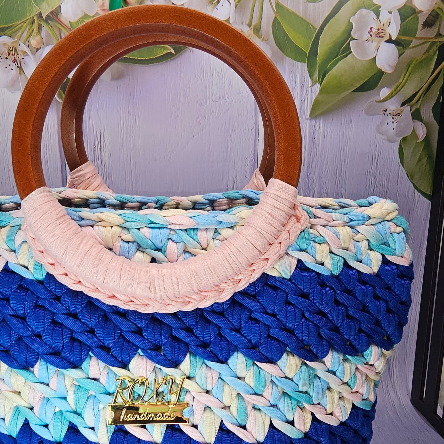 AQUA handmade crochet bag