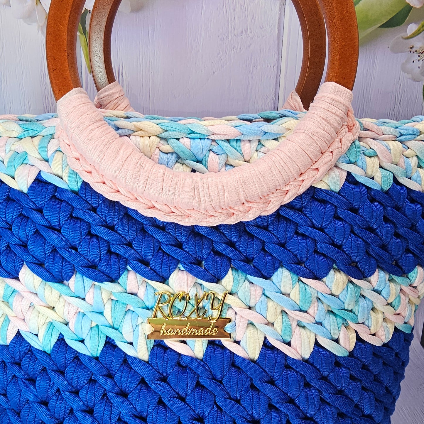 AQUA handmade crochet bag