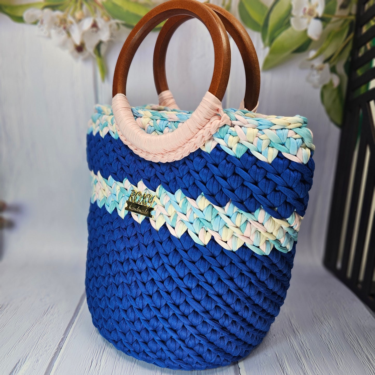 AQUA handmade crochet bag