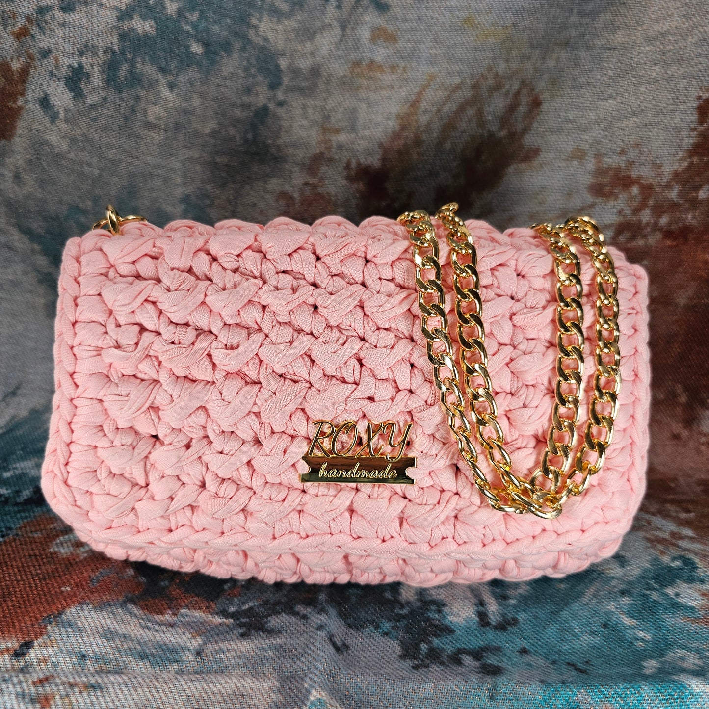 FLORA handmade crochet clutch bag