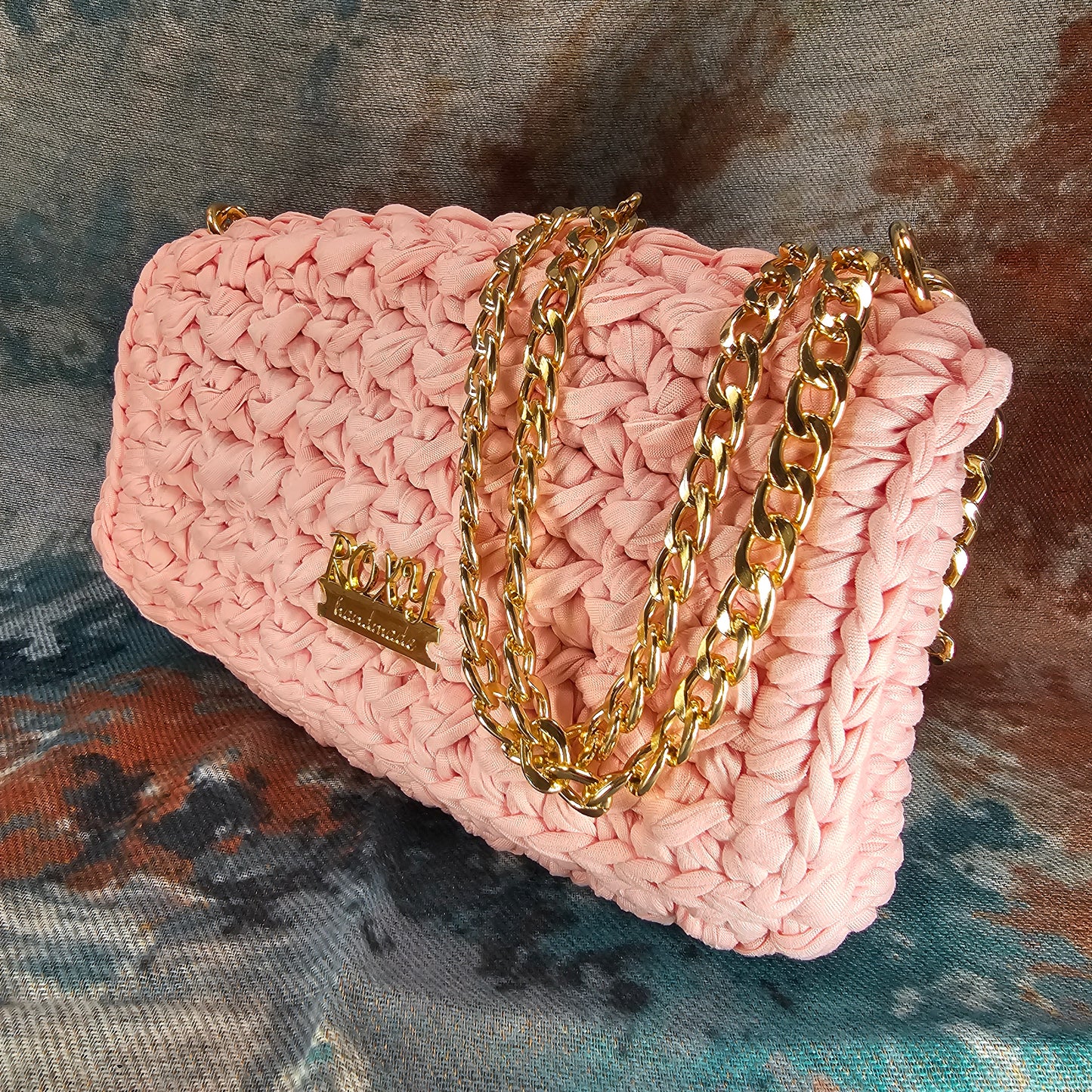 FLORA handmade crochet clutch bag