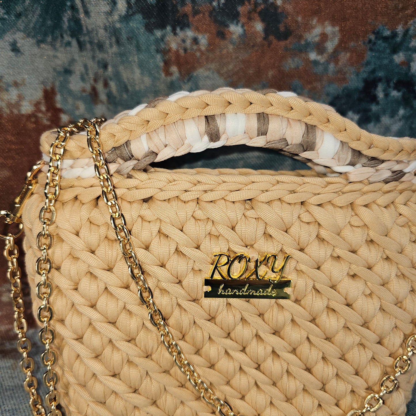 SAHARA handmade crochet clutch bag