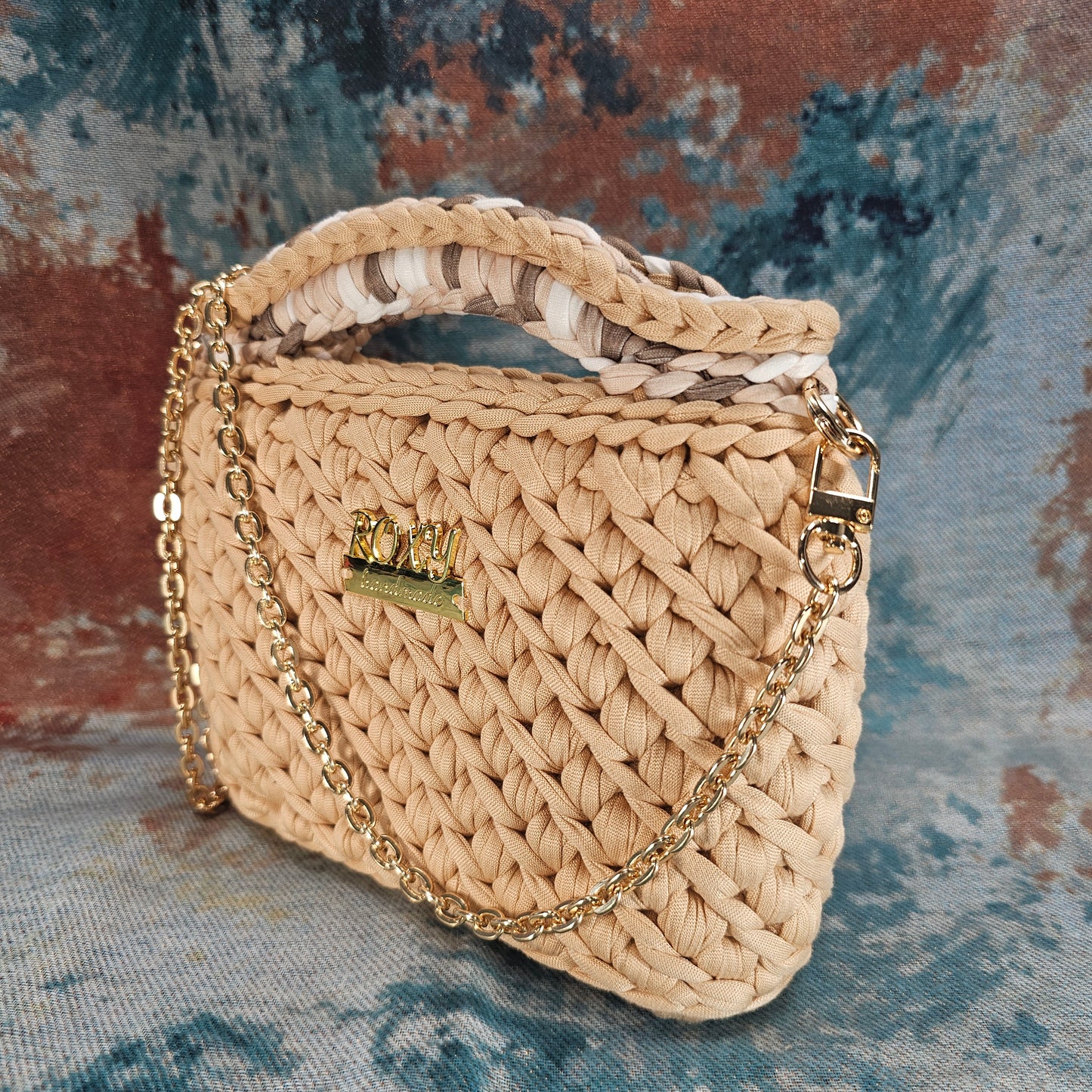 SAHARA handmade crochet clutch bag