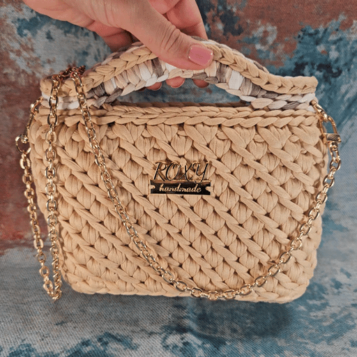SAHARA handmade crochet clutch bag