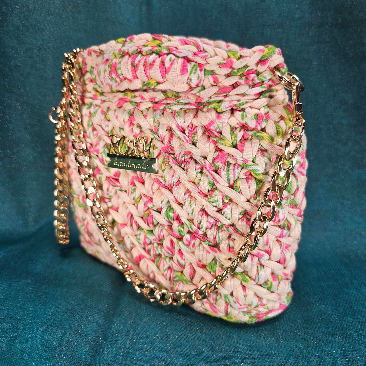 FLORA handmade crochet clutch bag