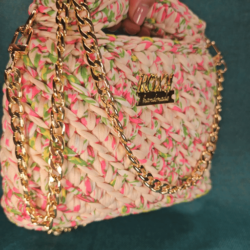 FLORA handmade crochet clutch bag