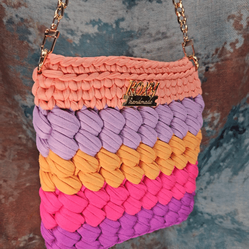 SUNSET GLOW handmade crochet bag