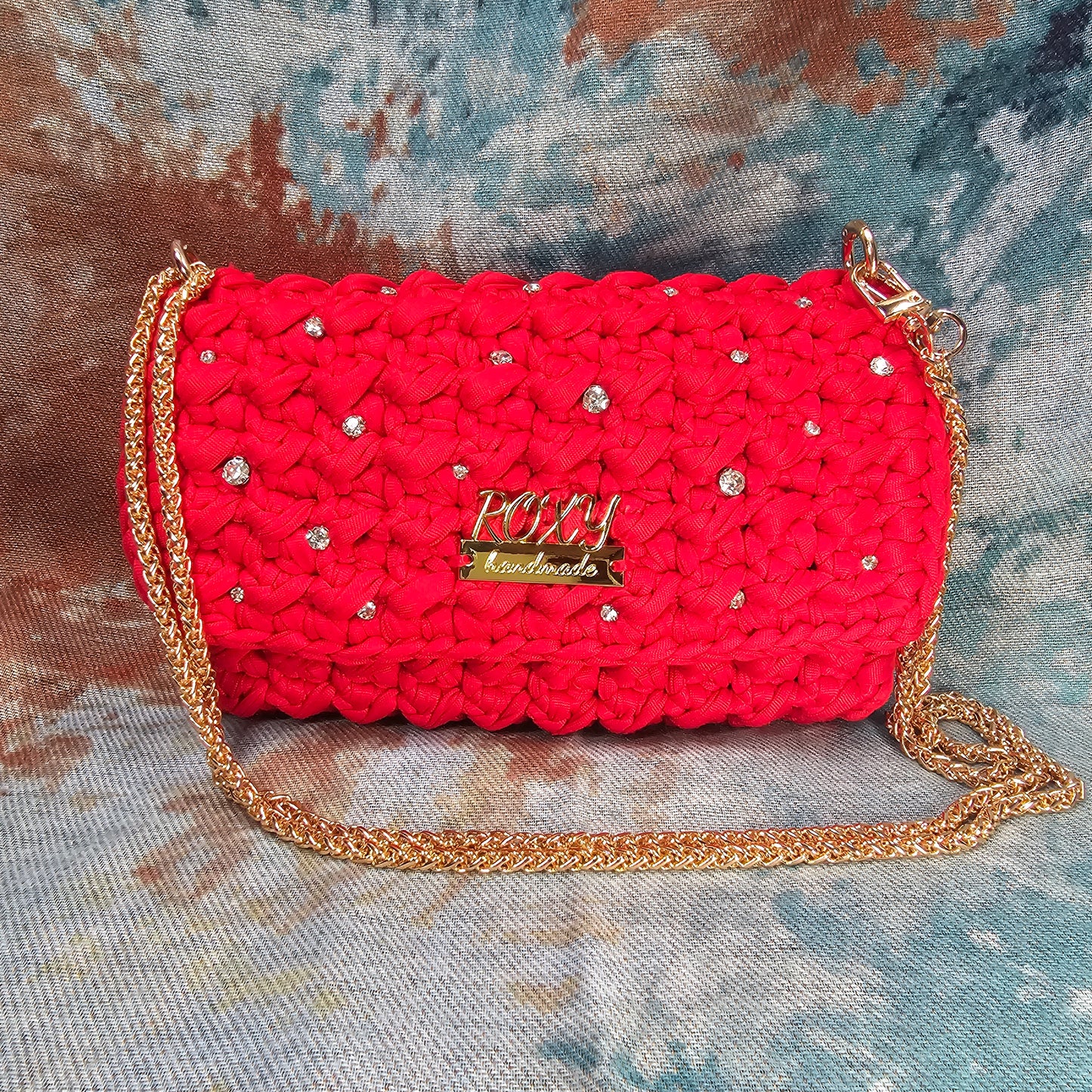 FUEGO LUX handmade crochet clutch bag
