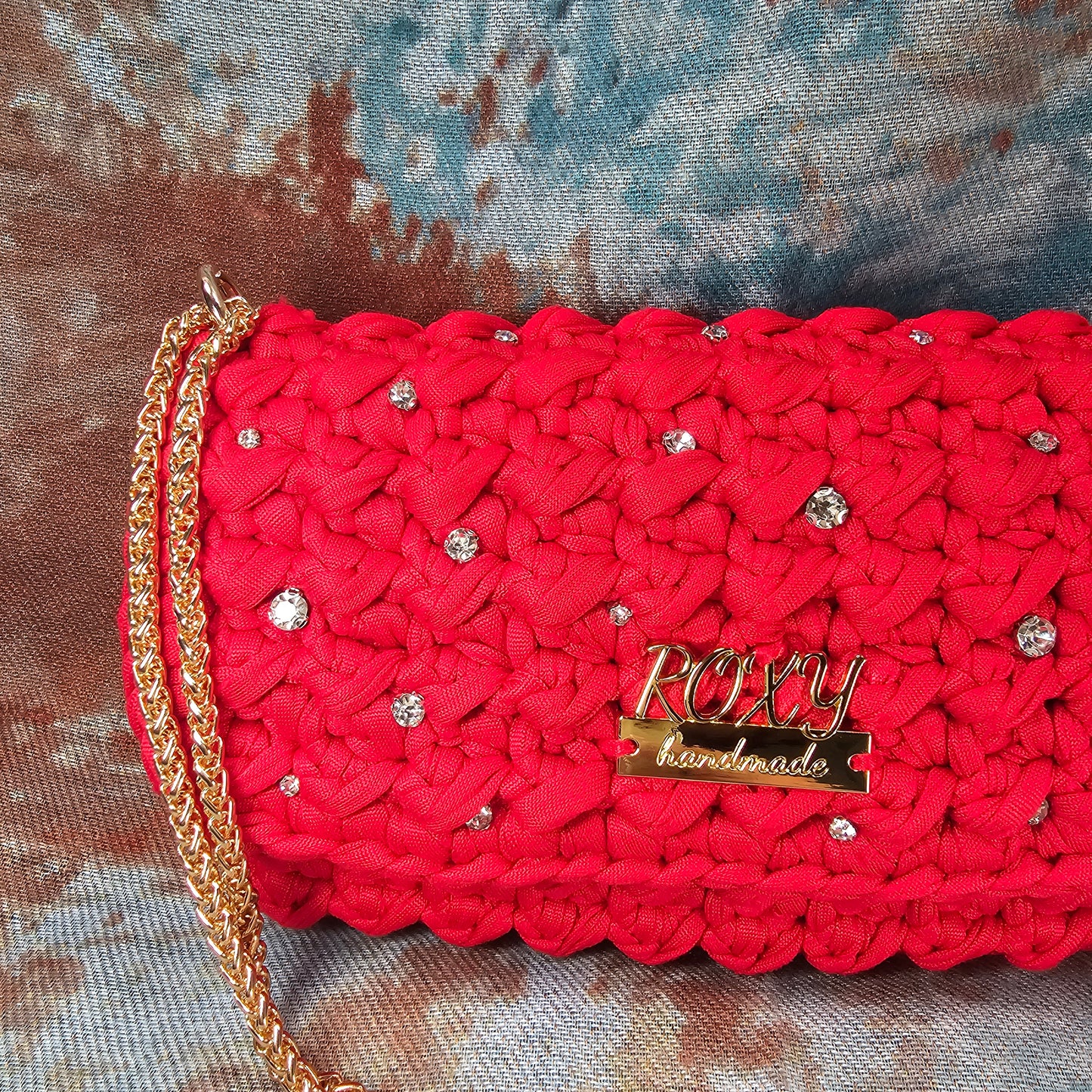 FUEGO LUX handmade crochet clutch bag