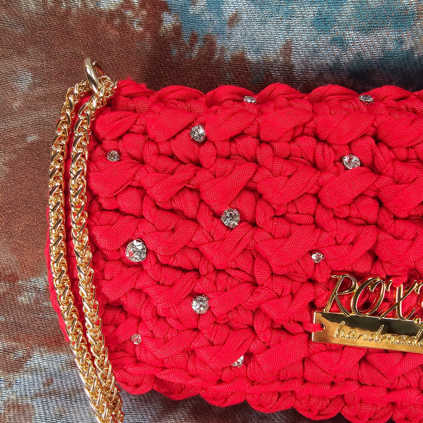 FUEGO LUX handmade crochet clutch bag