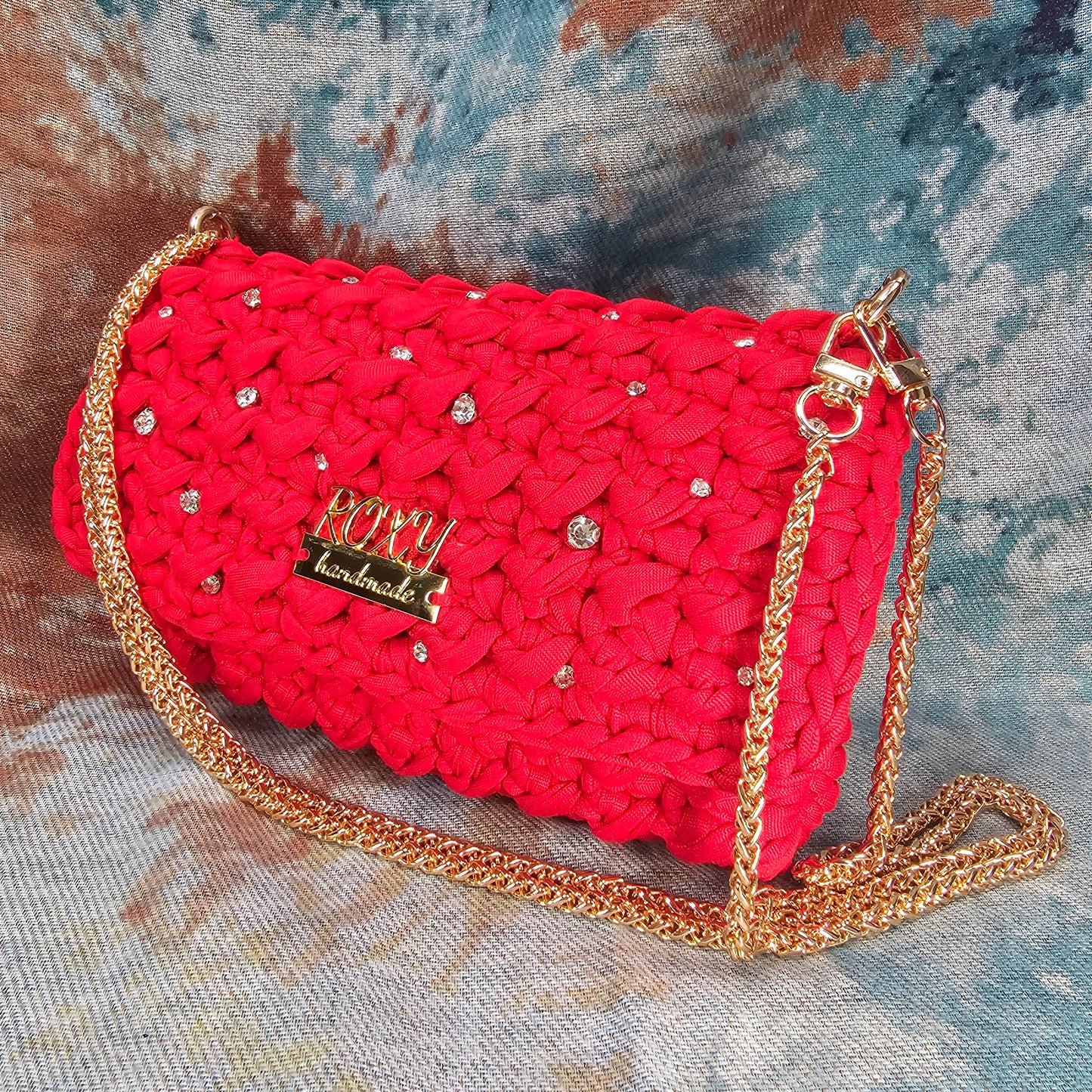 FUEGO LUX handmade crochet clutch bag
