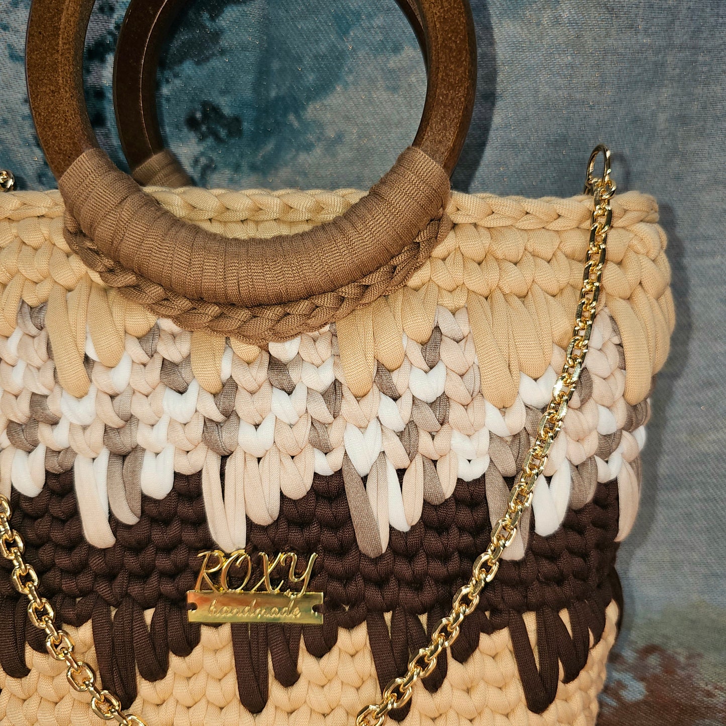 PIXEL WEAVE handmade crochet bag