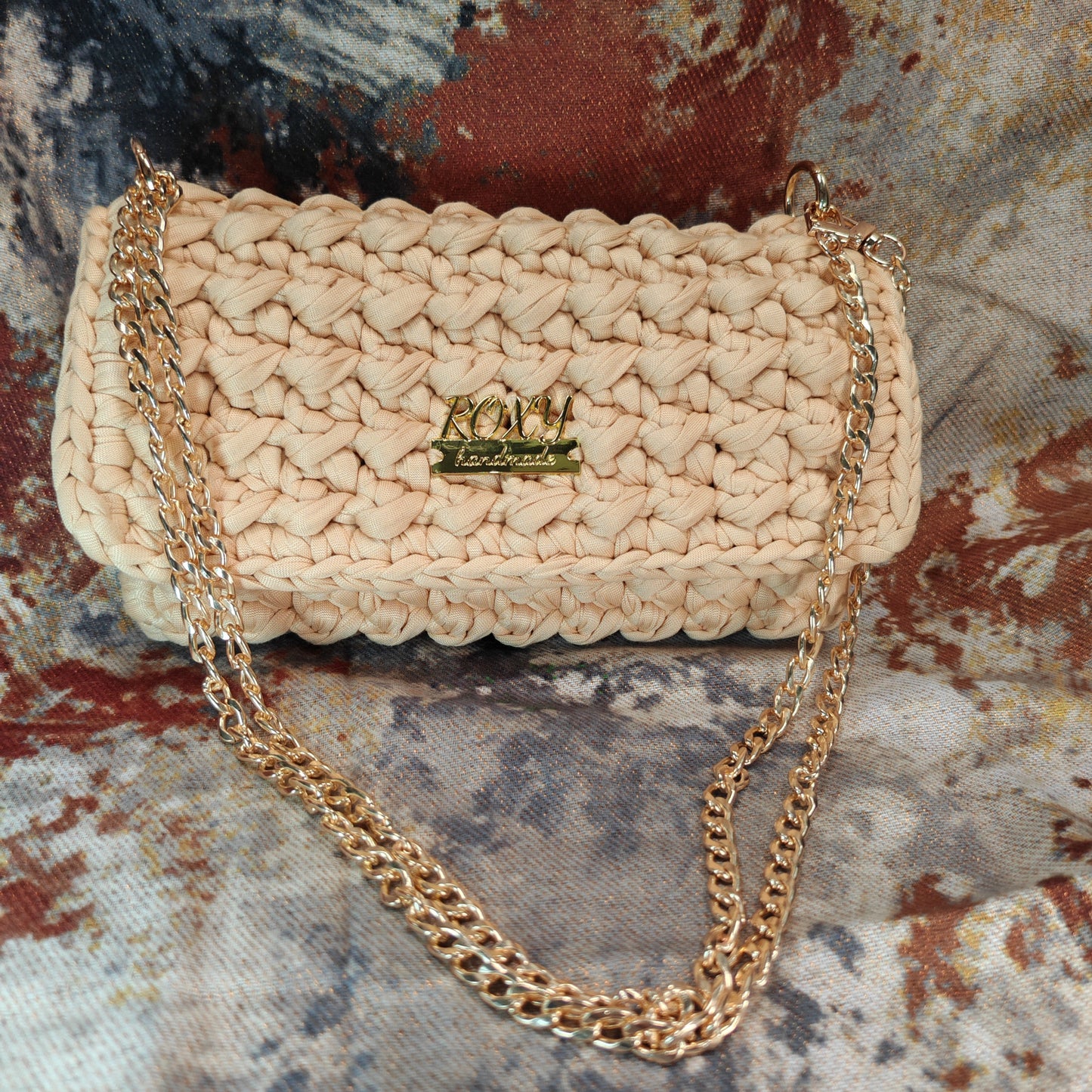 LUNA handmade crochet clutch bag