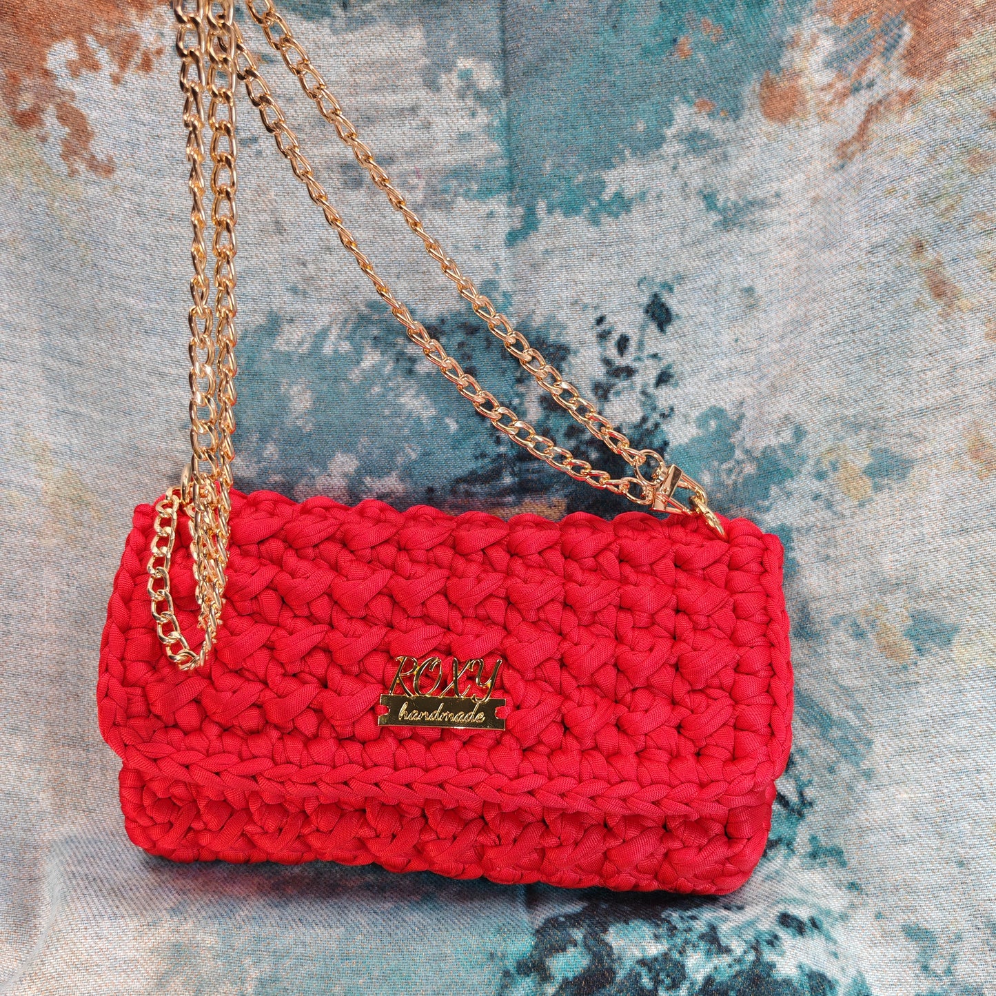 FUEGO handmade crochet clutch bag