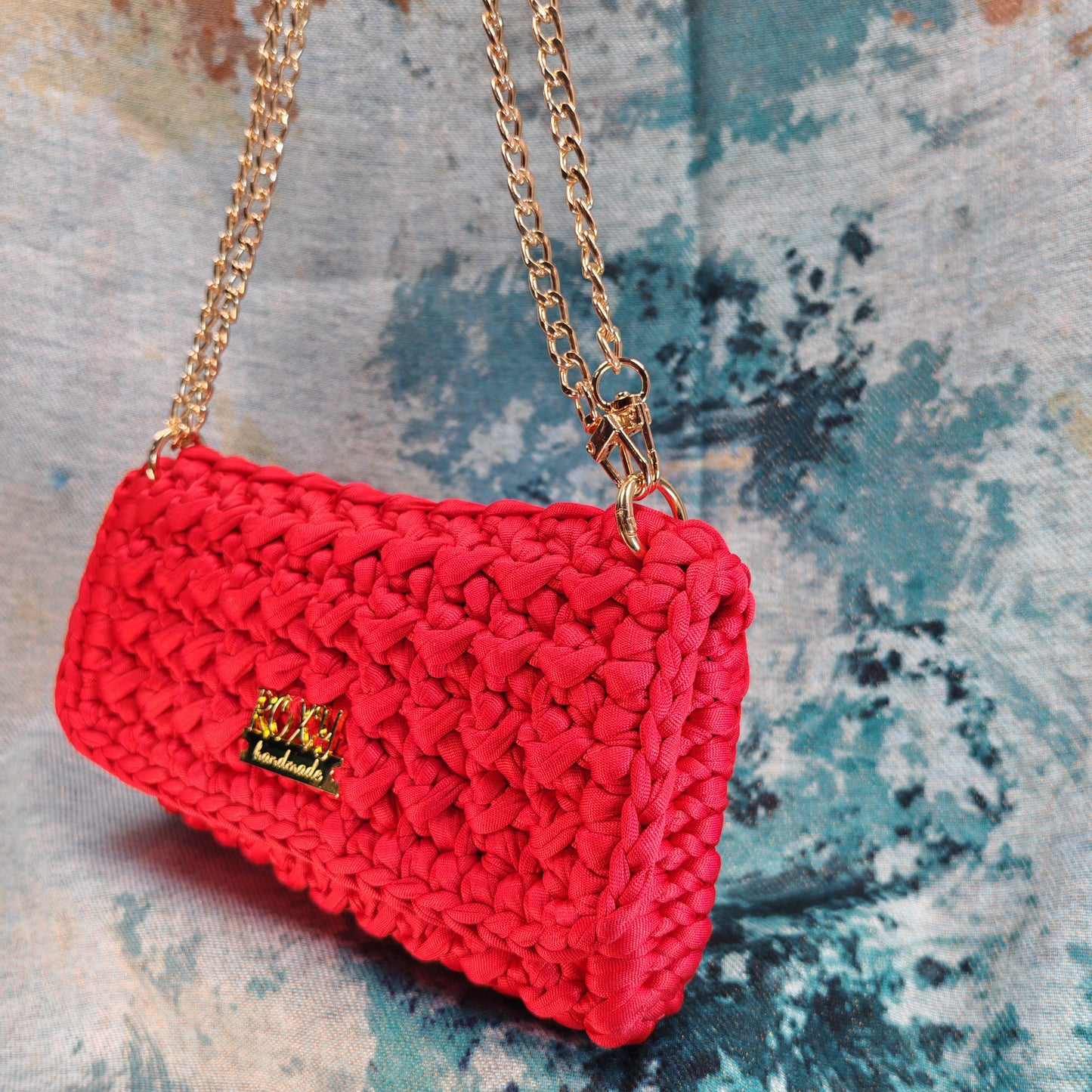 FUEGO handmade crochet clutch bag
