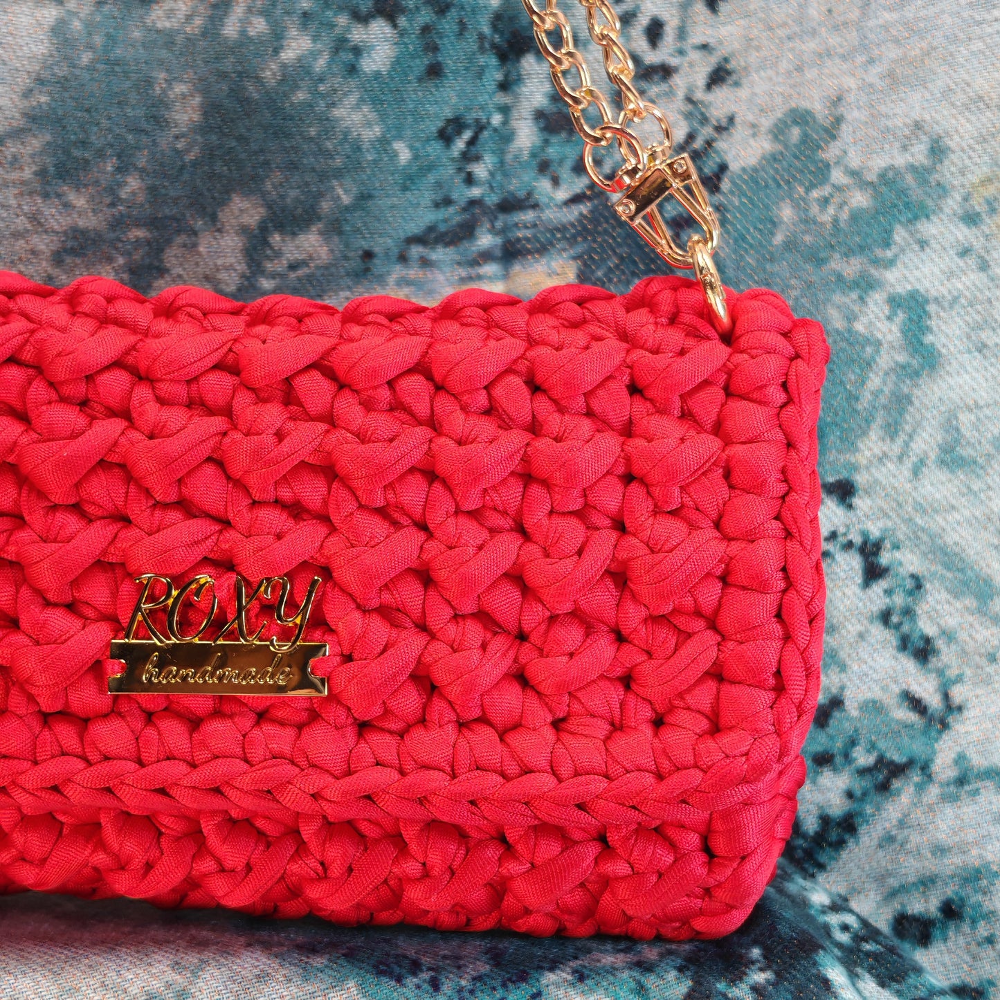 FUEGO handmade crochet clutch bag