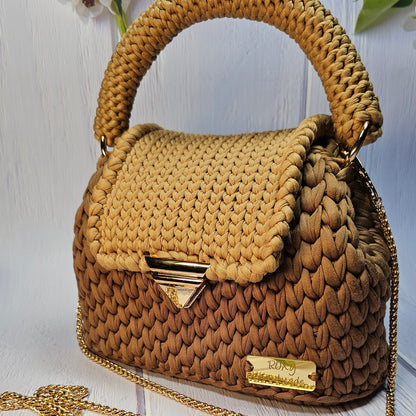 CHAMPAGNE handmade crochet bag