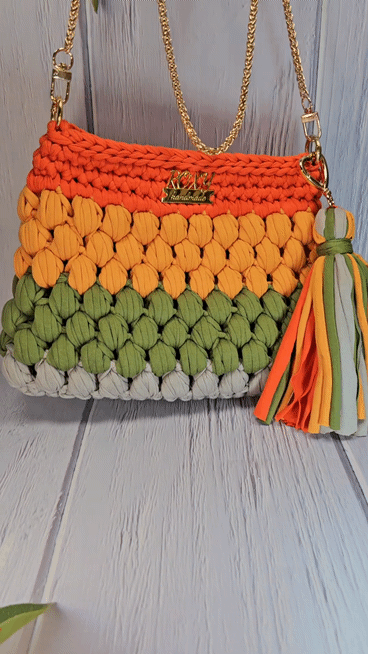 INDIA handmade crochet bag