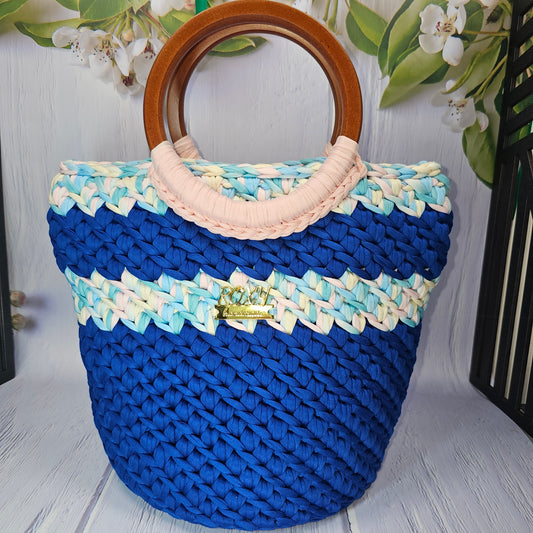AQUA handmade crochet bag