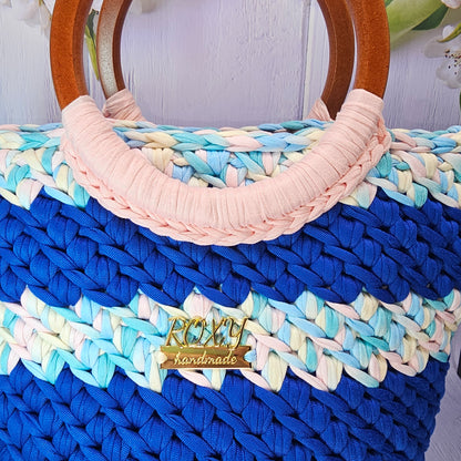 AQUA handmade crochet bag