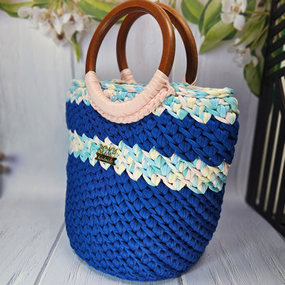 AQUA handmade crochet bag