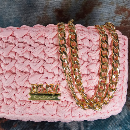 FLORA  handmade crochet clutch bag