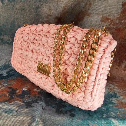 FLORA  handmade crochet clutch bag