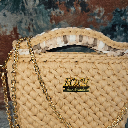 SAHARA handmade crochet clutch bag