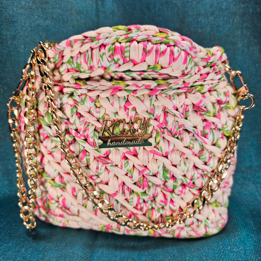 FLORA handmade crochet clutch bag