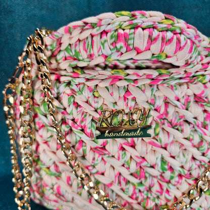 FLORA handmade crochet clutch bag