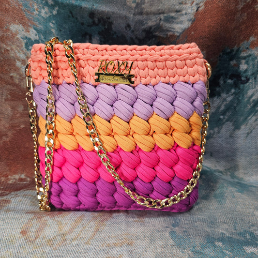SUNSET GLOW handmade crochet bag