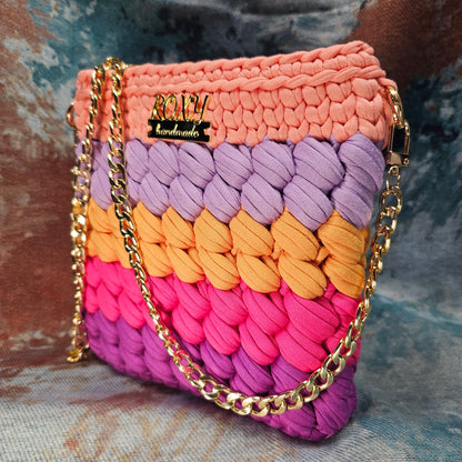SUNSET GLOW handmade crochet bag