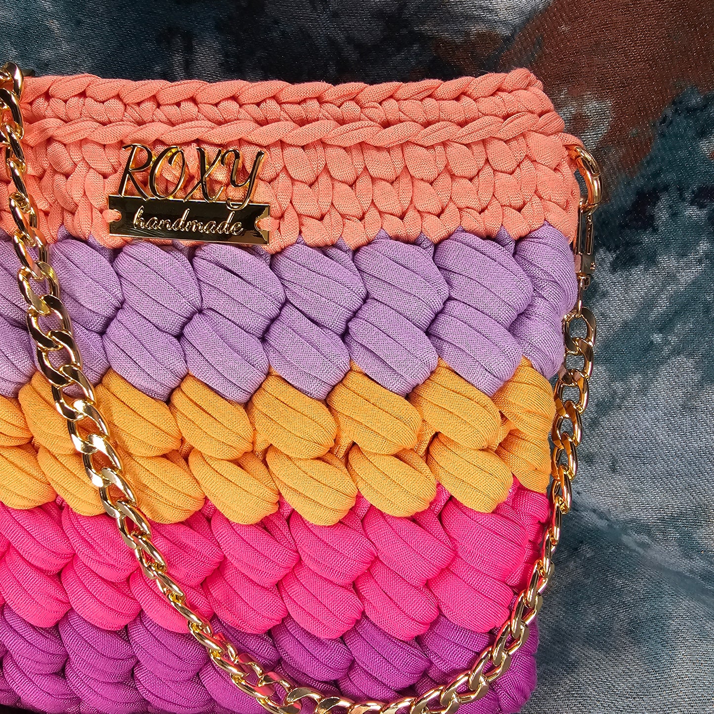 SUNSET GLOW handmade crochet bag