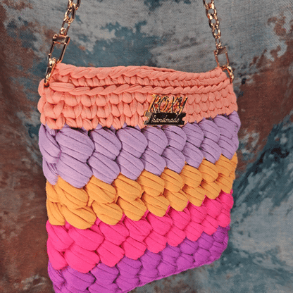 SUNSET GLOW handmade crochet bag