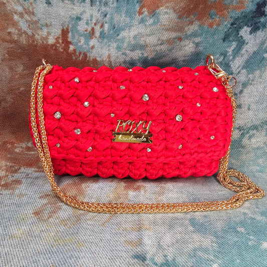 FUEGO LUX  handmade crochet clutch bag