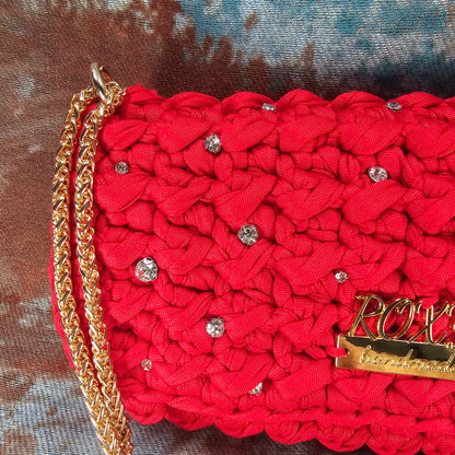 FUEGO LUX  handmade crochet clutch bag