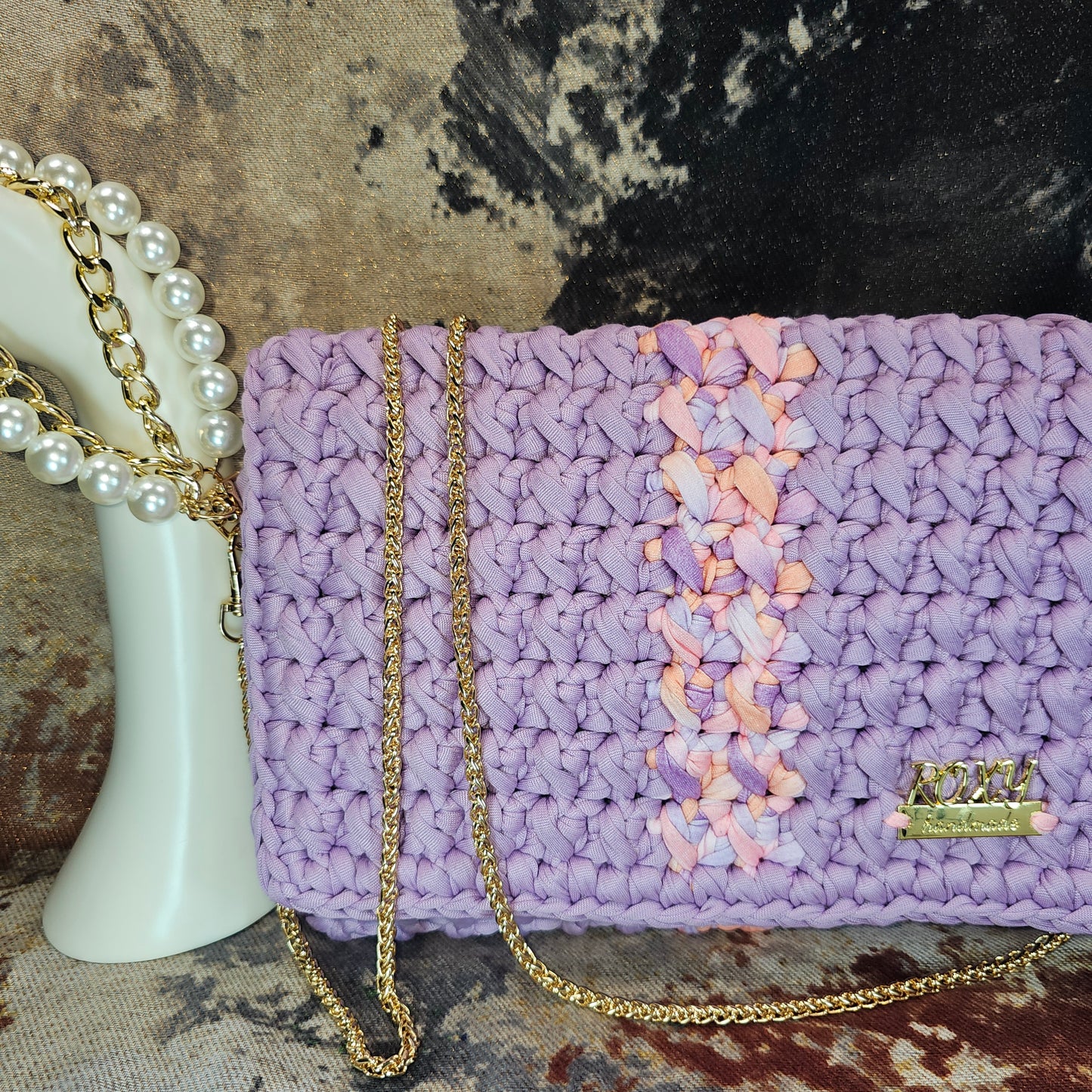 LILAC handmade crochet bag