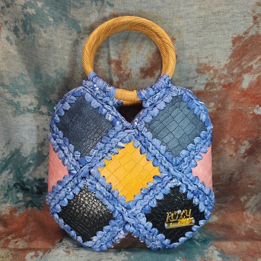 DENIM handmade crochet bag