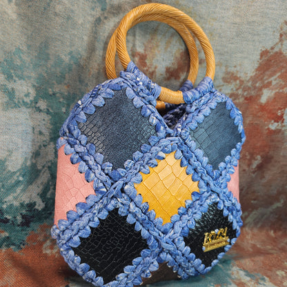 DENIM handmade crochet bag