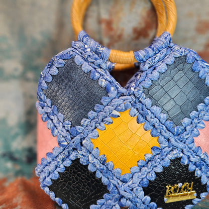 DENIM handmade crochet bag