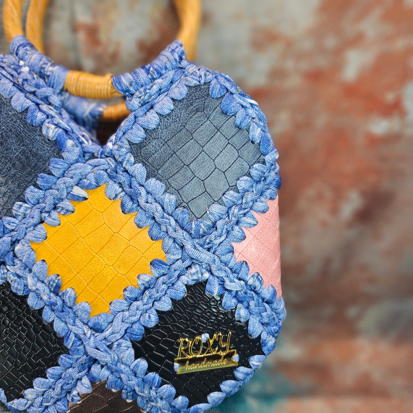 DENIM handmade crochet bag