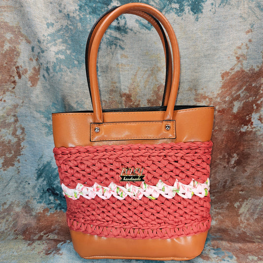 CORAL handmade crochet bag