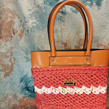 CORAL handmade crochet bag